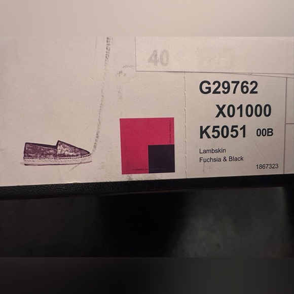 CHANEL LEATHER ESPADRILLES SIZE 40 FUCHSIA AND BLACK LEATHER - Picture 3 of 15